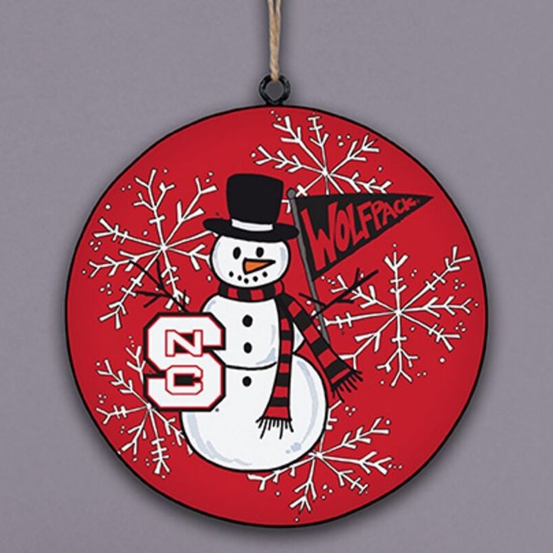 NC State Snowman Ornament